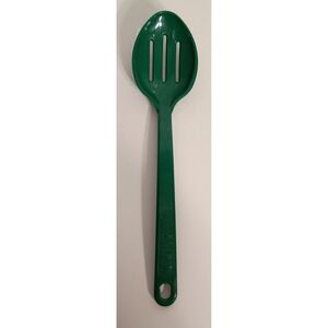 Ultratemp Vintage Melamine Utensil Slotted Serving Spoon USA 12" Green